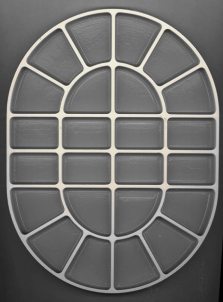 Farbmisch-Palette oval